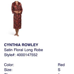Cynthia Rowley Red Satin Floral Wrap